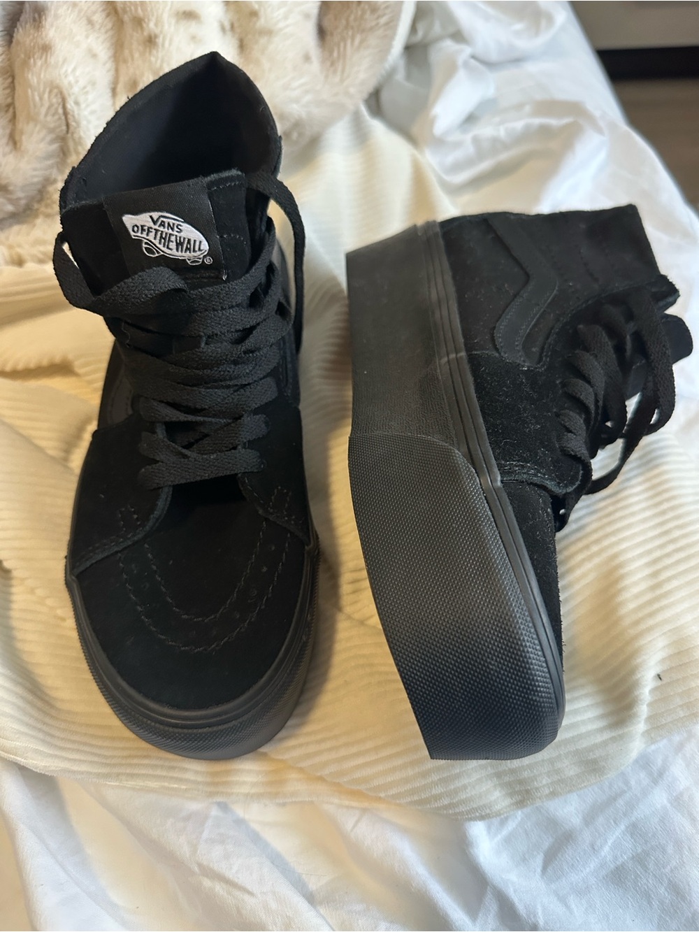 Vans Black Sk8-Hi Platform Suede Sneakers - Picture 7 of 7